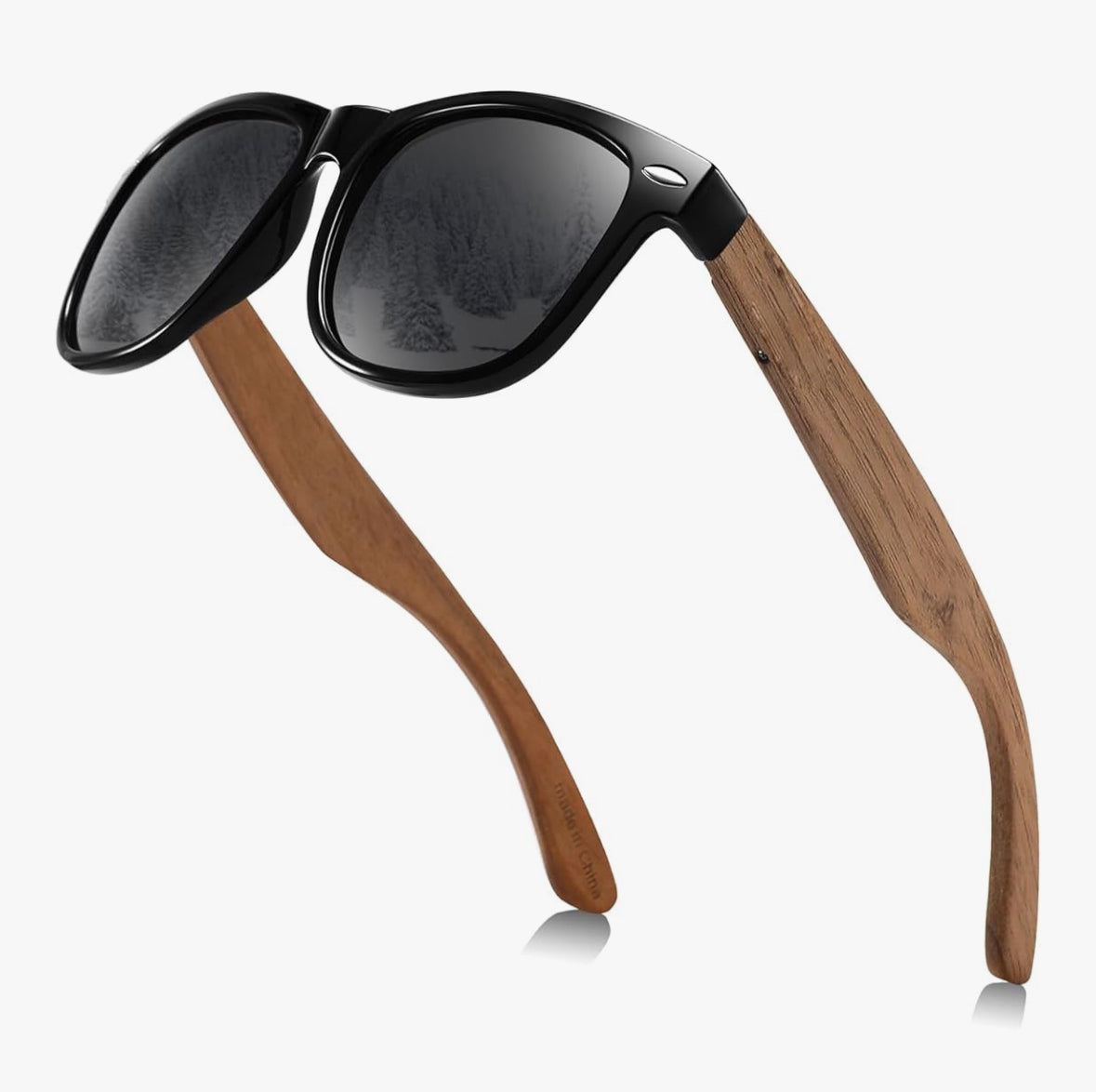 Polarized Glasses Wood Frame Custom Engraved