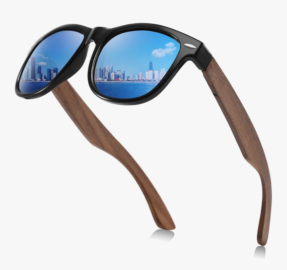 Polarized Glasses Wood Frame Custom Engraved