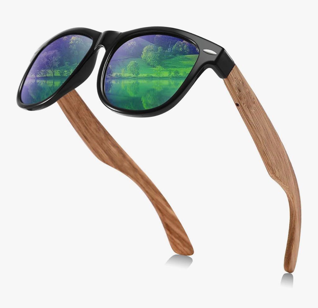 Polarized Glasses Wood Frame Custom Engraved
