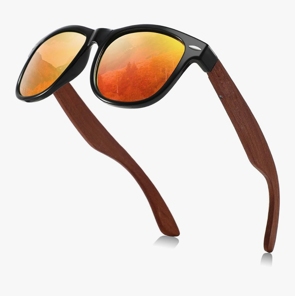 Polarized Glasses Wood Frame Custom Engraved