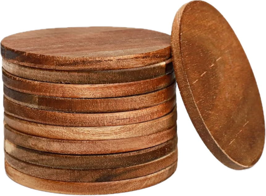 Acacia Wood Coaster Custom Engraved